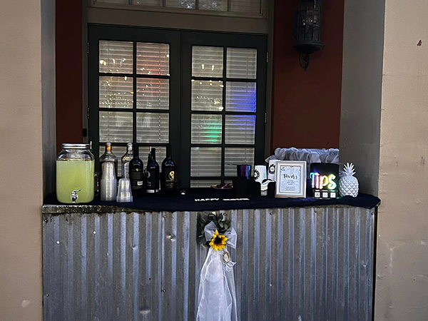 bartending for wedding services